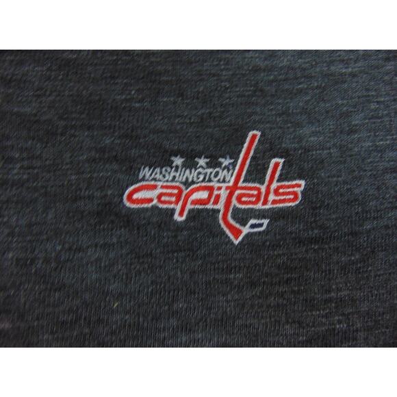 Washington Capitals Sweater Mens Med Gray‎ Quarter Zip Knit Hockey - Picture 8 of 9